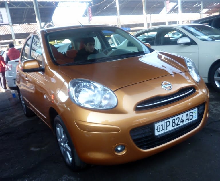 Цены на иномарки на авторынке "Сергели" в январе 2018 - 9 Nissan Micra, год выпуска: 2014; Пробег: 38 000 км.<br /> Цена: 106 600 000 сумов.