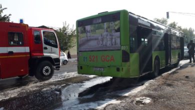 В Ташкенте снова сгорел автобус - 10 в Ташкенте сгорел автобус - снова Mercedes