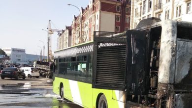 в Ташкенте сгорел автобус - снова Mercedes Benz Low Floor