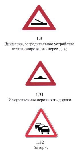 Новые знаки в ПДД Узбекистана - 2 Предупреждающие знаки
