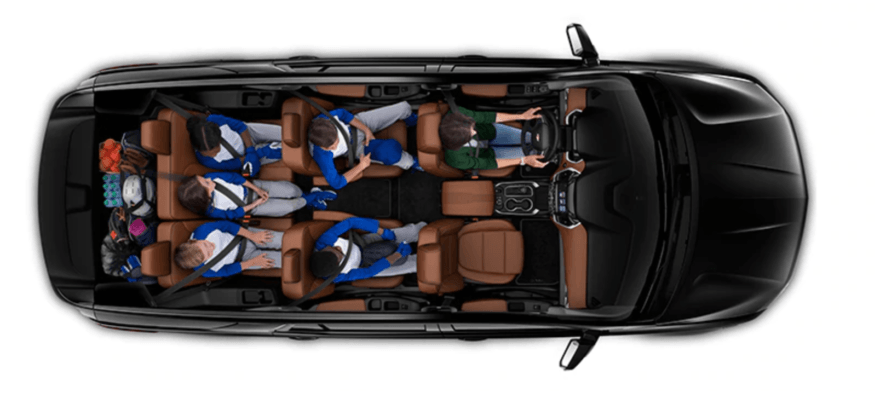 Chevrolet Traverse в Узбекистане: цена, характеристики и фото - 3 Chevrolet Traverse компоновка салона