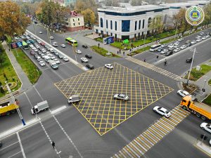 "Вафельная" разметка в Ташкенте: что это такое и зачем она нужна? - 2