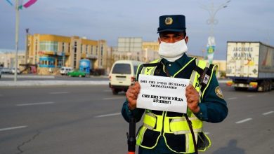 ГАИ прекратит прием штрафов, сдачу экзаменов и прохождение техосмотра - 1 Инспектор ДПС (ГАИ) в Ташкенте, призывает водителей остаться дома из-за коронавируса COVID-19