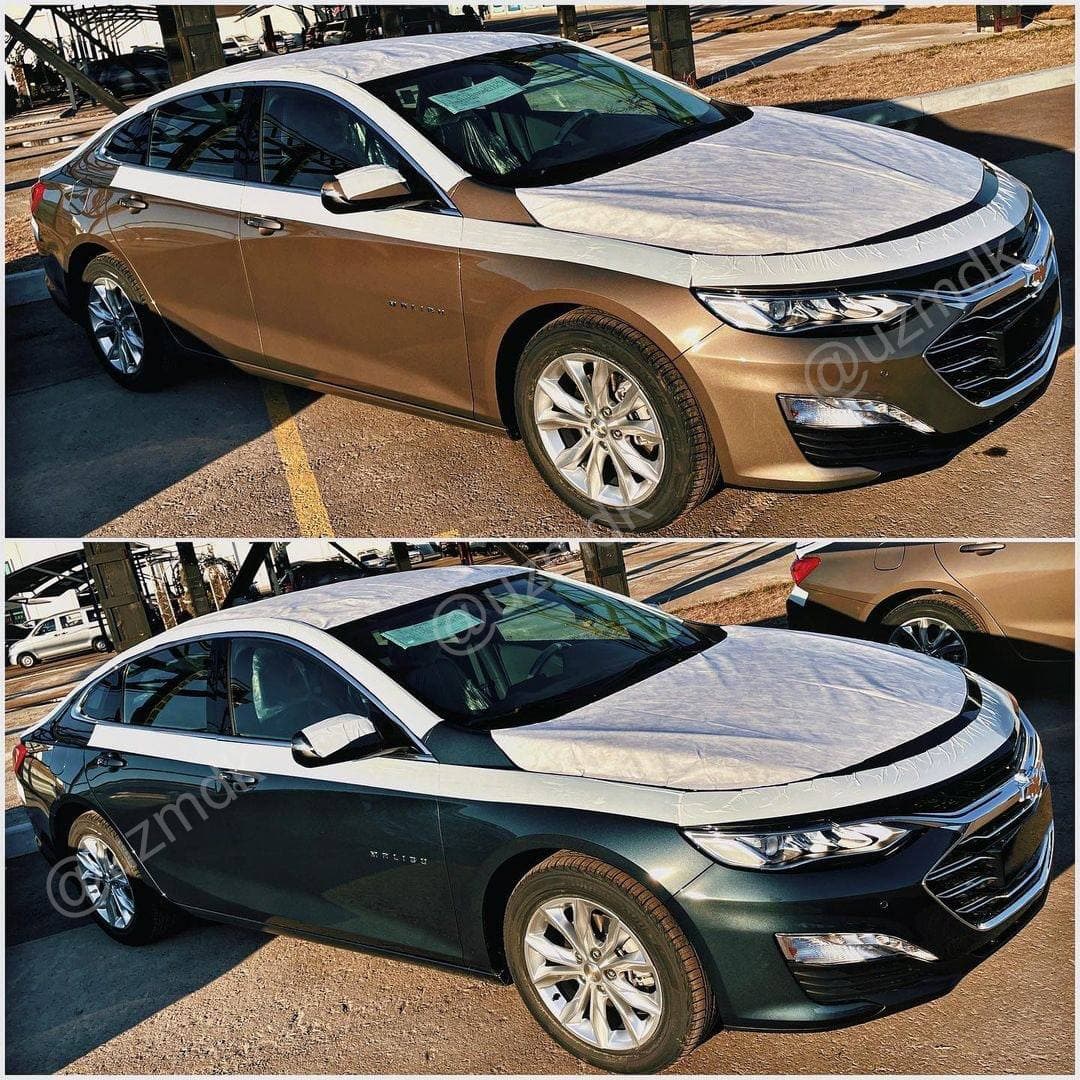 Chevrolet Malibu в новых цветах: Kashmir Met-3 (WA318E) — песочно-золотистый металлик (сверху); Dark Shadow Metallic (WA626D/GJI) — изумрудный металлик (снизу); Chevrolet Malibu в новых цветах: Kashmir Met-3 (WA318E) — песочно-золотистый металлик (сверху); Dark Shadow Metallic (WA626D/GJI) — изумрудный металлик (снизу);