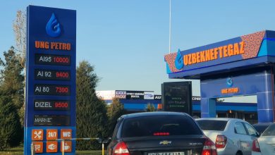 Очередь на заправку Uzbekneftegaz в Ташкенте