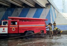 МЧС откачивает воду с затопленных улиц Ташкента - 1