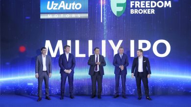 Через IPO UzAuto Motors продано 0.3% компании - 2 Организаторы IPO UzAuto Motors (слева направо): первый замглавы АО «Узавтосаноат» Азизбек Шукуров, председатель правления АО «Узавтосаноат» Шавкат Умурзаков, заместитель министра финансов Одилбек Исаков, генеральный директор UzAuto Motors Бо Инге Андерссон, исполнительный директор Freedom Broker Евгений Можейко