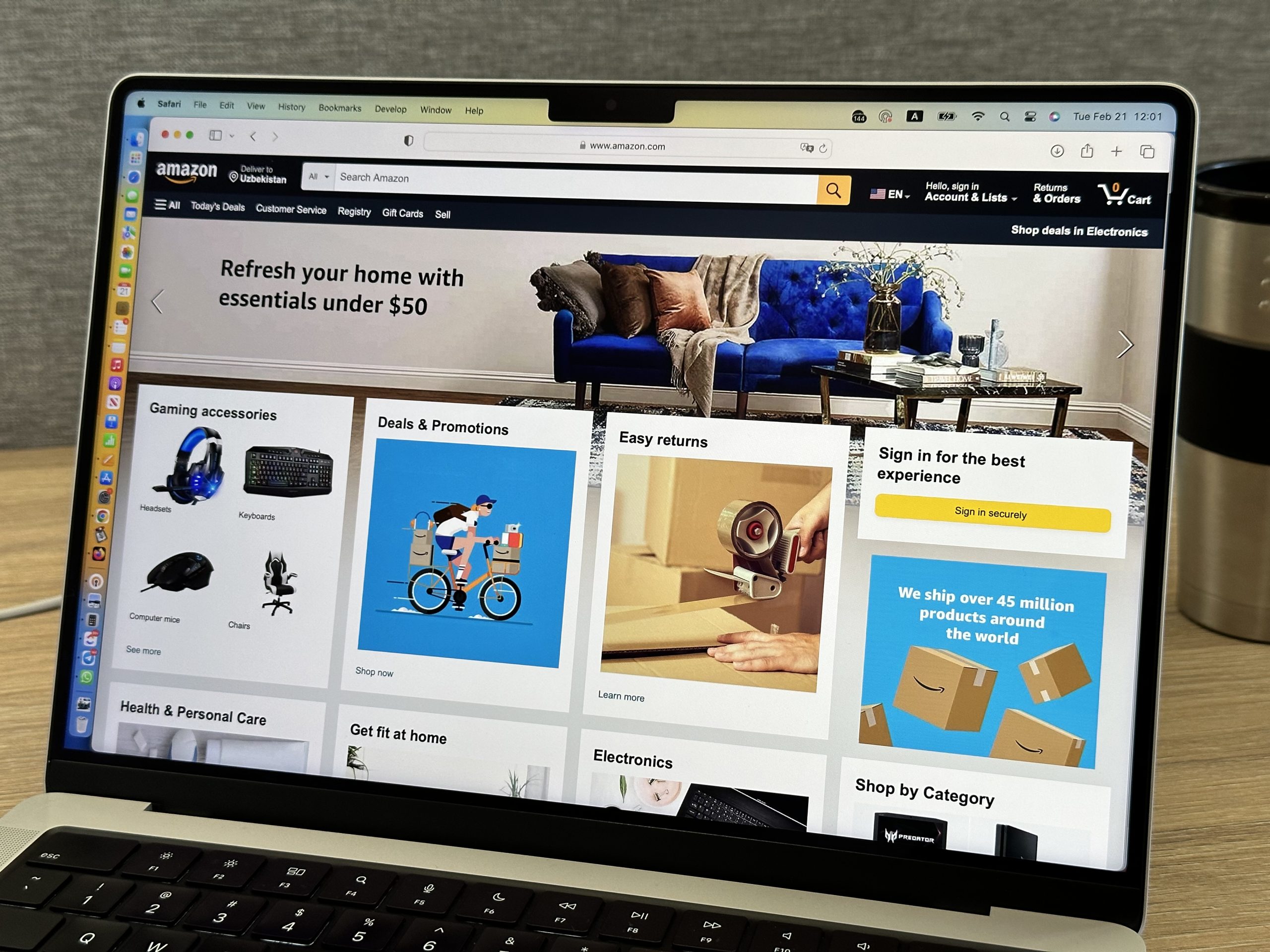 История успеха Amazon - 1 Главная страница Amazon