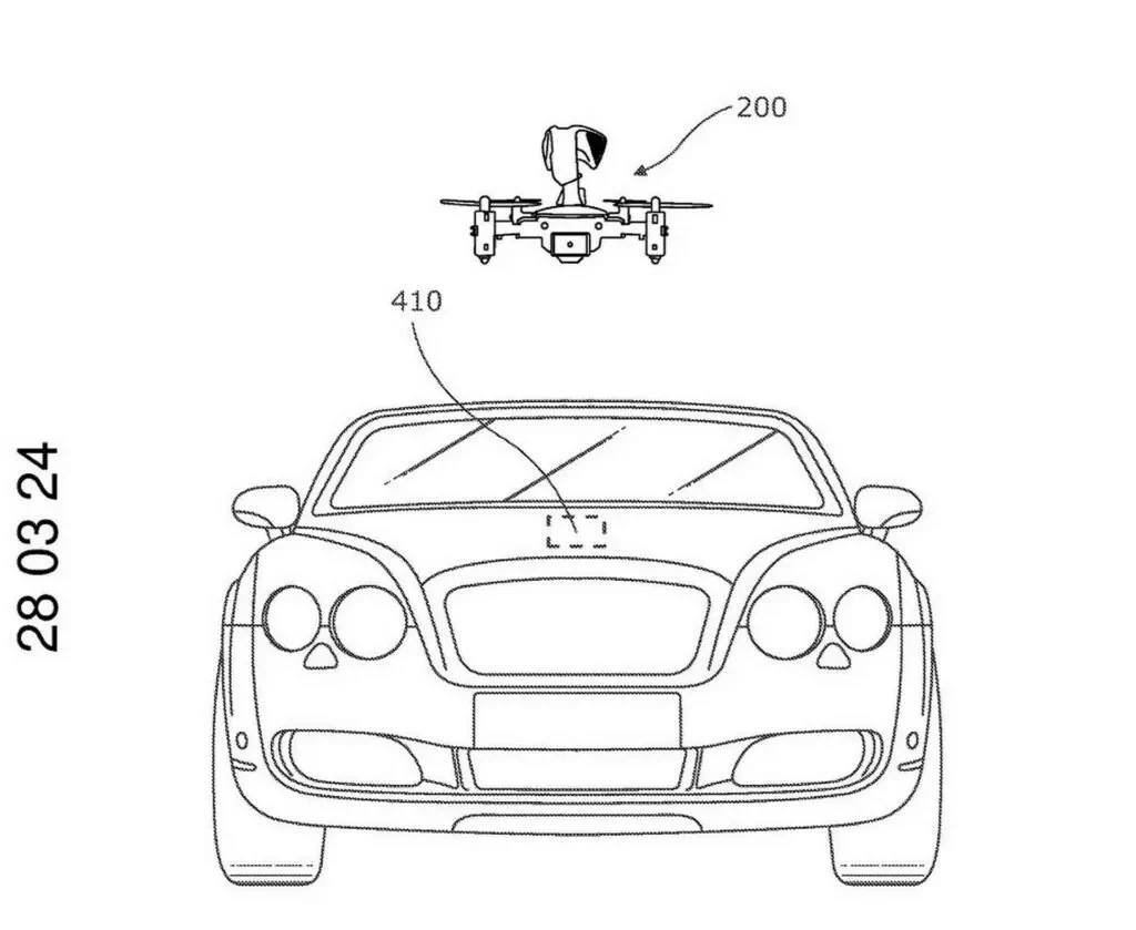 Bentley превратит логотип на капоте в беспилотник - 2 Патент Bentley