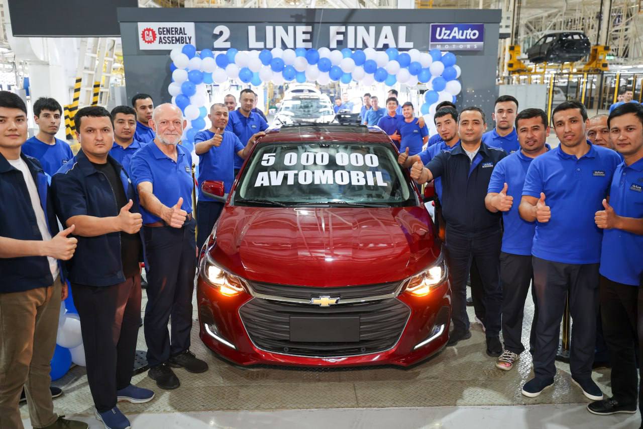 UzAuto Motors выпустил 5 млн автомобилей