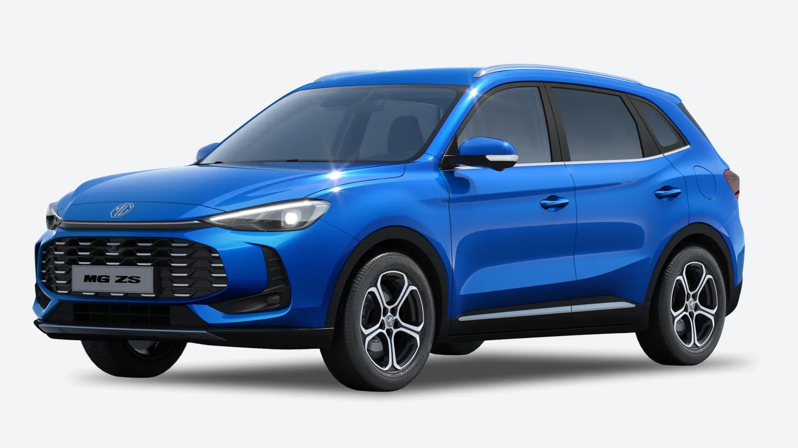 Koʻk rangli MG ZS krossoveri