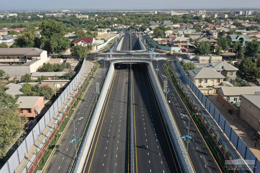 Ташкентская кольцевая дорога в Мирзо-Улугбекском районе после реконструкции